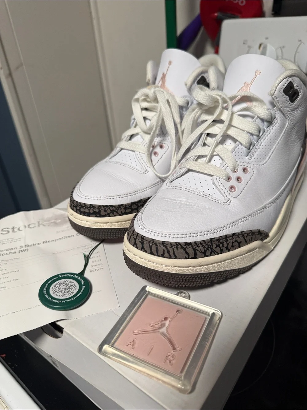 Jordan Women Sneakers with Pink Accents and Animal Print